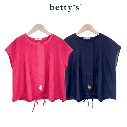 betty’s貝蒂思　簡約圓領開襟娃娃裝上衣(共二色)