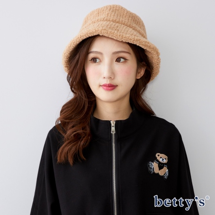 betty’s貝蒂思　毛絨圓領漁夫帽(駝色)				