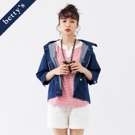 betty’s貝蒂思　腰鬆緊刺繡百搭素色短褲(共二色)