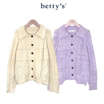 betty’s貝蒂思　翻領長袖排釦針織毛衣外套(共二色)