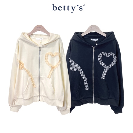 betty’s貝蒂思　酷帥雪紡抓皺裝飾連帽外套(共二色)