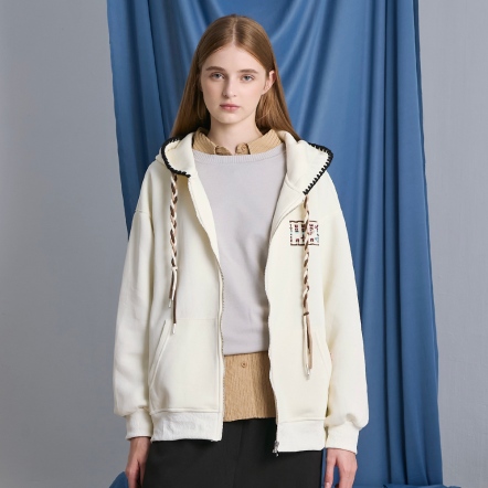 betty’s貝蒂思　素色連帽編織抽繩外套(共二色)