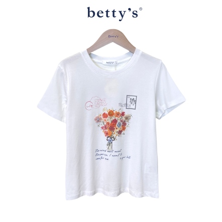 betty’s貝蒂思　浪漫花束印花T-shirt(共二色)