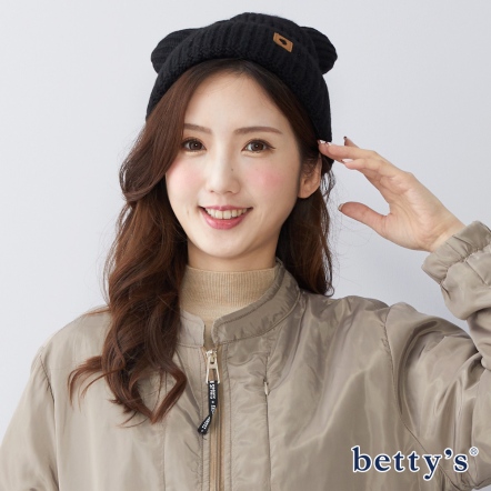 betty’s貝蒂思　米老鼠造型毛線帽(黑)
