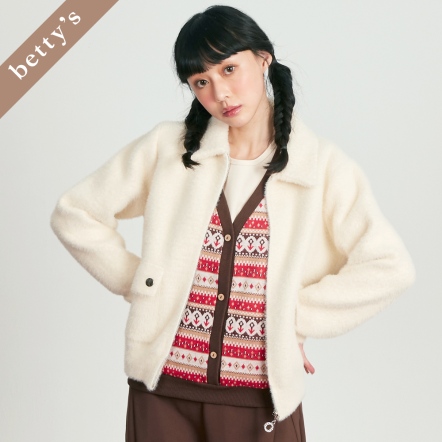 betty’s貝蒂思　素面口袋翻領毛海外套(共三色)