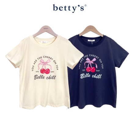 betty’s貝蒂思　櫻桃印花圓領短袖T-shirt(共二色)
