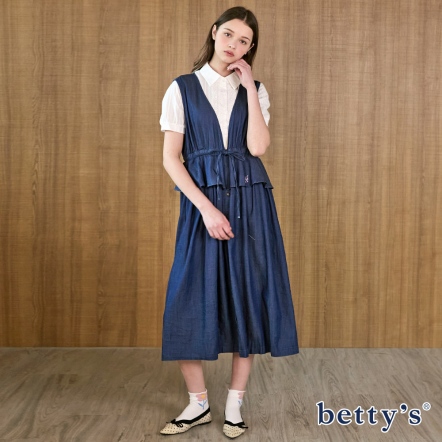 betty’s貝蒂思　無袖V領連身收腰牛仔長洋裝(共二色)