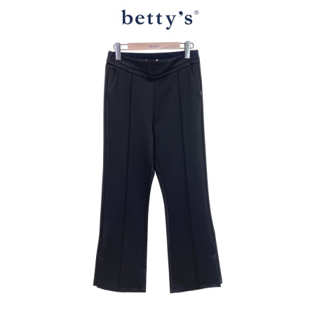 betty’s貝蒂思　帥氣顯瘦小喇叭褲(黑)