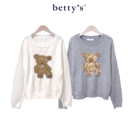 betty’s貝蒂思　毛茸感可愛熊針織毛衣(共二色)