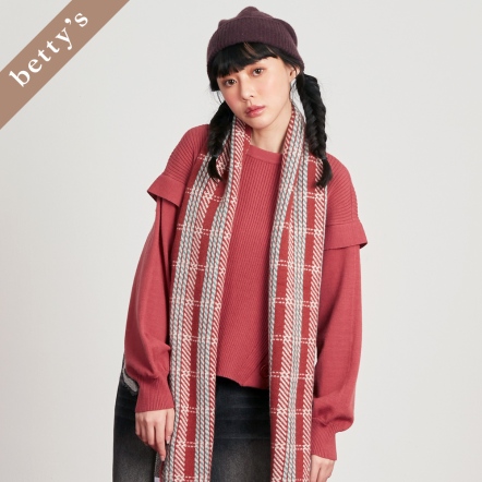 betty’s貝蒂思　直條織紋拼接素面毛衣(共三色)