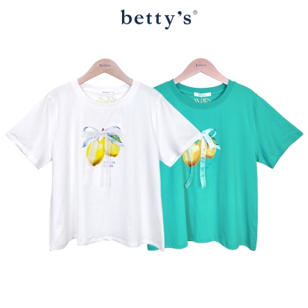betty’s貝蒂思　蝴蝶結.檸檬短袖T-shirt(共二色)