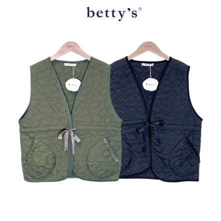 betty’s貝蒂思　鋪棉開襟背心(共二色)				