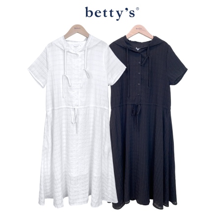 betty’s貝蒂思　連帽抽繩短袖連身長洋裝 (共二色)