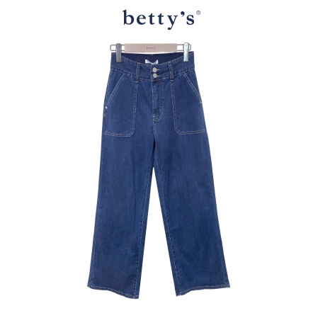 betty’s貝蒂思　超彈力寬版單寧牛仔褲(藍色)