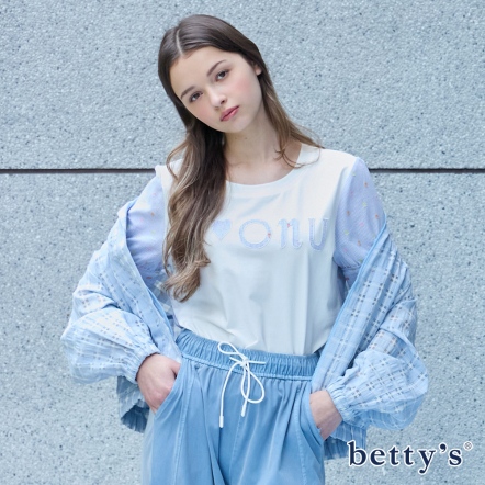betty’s貝蒂思　薄款立領透紗格紋夾克(共三色)