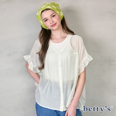 betty’s貝蒂思　寬鬆V領開襟襯衫(共三色)