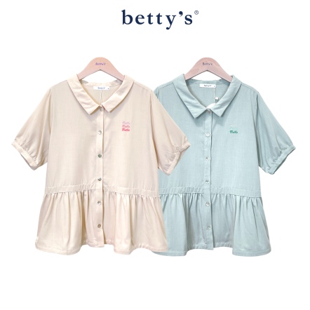 betty’s貝蒂思　甜美寬鬆開襟娃娃裝襯衫(共二色)				
