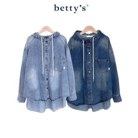 betty’s貝蒂思 連帽開襟牛仔外套(共二色)　				