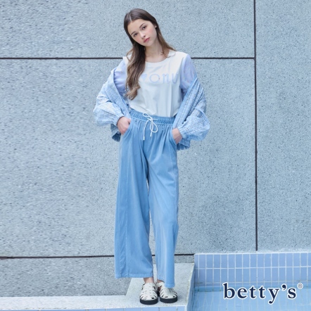 betty’s貝蒂思　腰部鬆緊抽繩休閒寬褲(共二色)