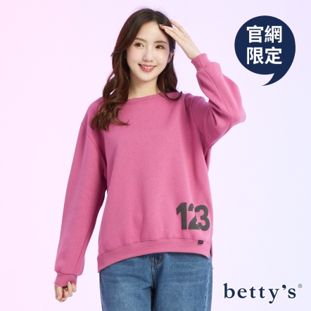 betty’s貝蒂思　123數字印花內刷毛T-shirt(共三色)