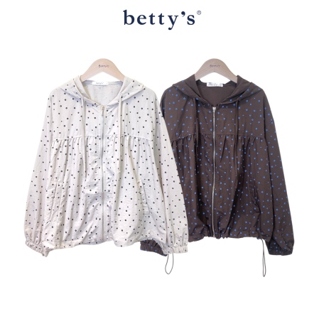 betty’s貝蒂思　小花點連帽印花風衣(共二色)
