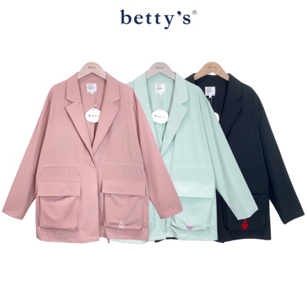 betty’s貝蒂思　腰部抽繩西裝領開襟外套(共三色)				