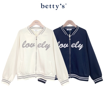 betty’s貝蒂思　羅紋文字繡經典休閒夾克(共二色)