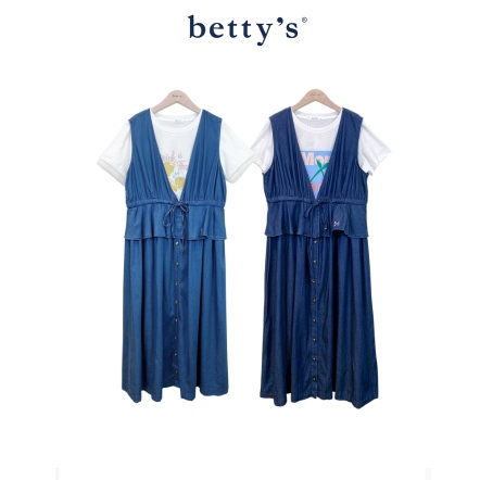 betty’s貝蒂思　無袖V領連身收腰牛仔長洋裝(共二色)