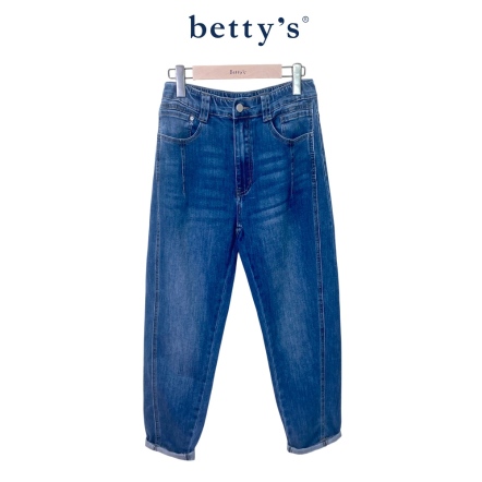 betty’s貝蒂思　 水洗貓鬚彈性丹寧牛仔褲(藍)