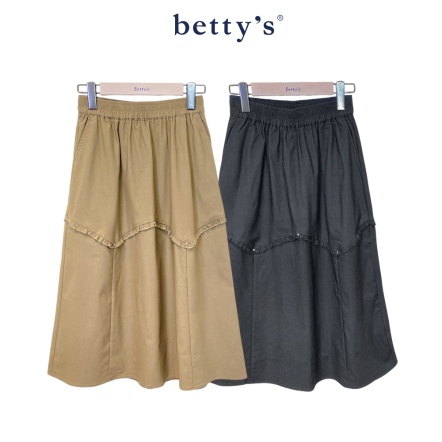 betty’s貝蒂思　甜美珍珠荷葉邊A字裙(共二色)				