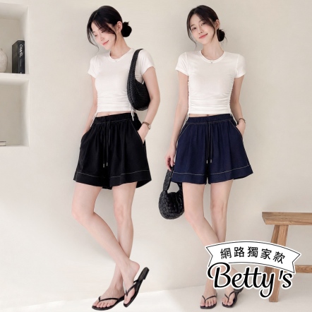 betty’s貝蒂思　簡約時尚車線寬版短褲(共二色)