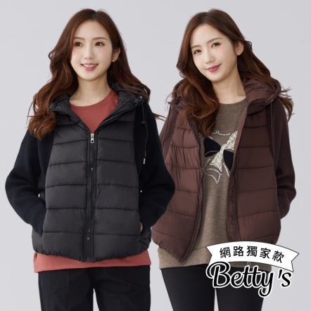 betty’s貝蒂思　超可愛澎澎感針織袖鋪棉外套(共二色)