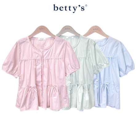 betty’s貝蒂思　彩色釦子開襟娃娃裝(共三色)				