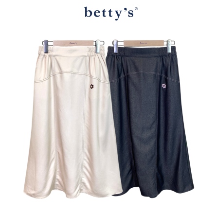 betty’s貝蒂思　小花刺繡拼接A字牛仔裙(共二色)			