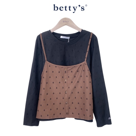 betty’s貝蒂思　   可愛點點兩件式吊帶背心上衣(共二色)				