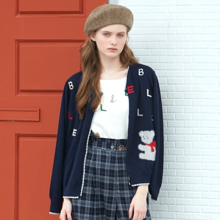 betty’s貝蒂思　字母刺繡針織外套(共二色)