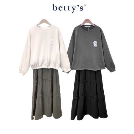 betty’s貝蒂思　可愛Puppy假兩件式長洋裝(共二色)