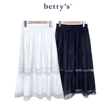 betty’s貝蒂思　古典飄逸裁接蕾絲長裙(共二色)