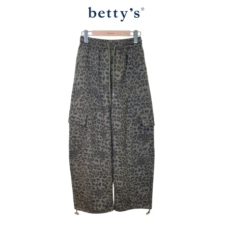 betty’s貝蒂思　豹紋鬆緊工裝束口褲(共二色)