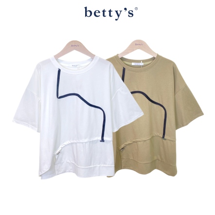 betty’s貝蒂思　率性不規則造型圓領T-shirt(共二色)				