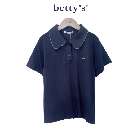 betty’s貝蒂思　 花邊領休閒短袖上衣(共二色)
