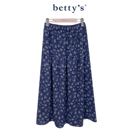 betty’s貝蒂思　滿版小碎花舒適氣質長裙(藍)