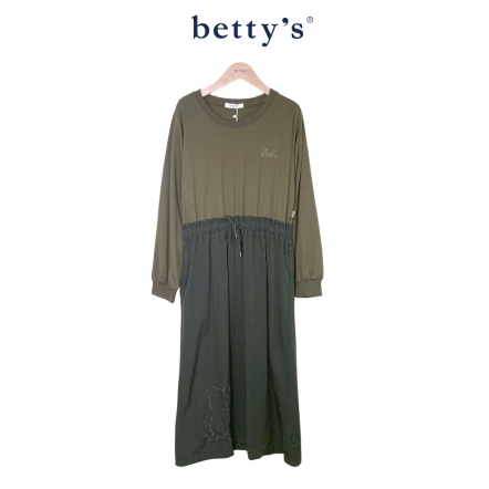 betty’s貝蒂思 腰部鬆緊設計洋裝(綠)　				