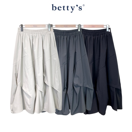betty’s貝蒂思　典雅素面拼接長裙(共三色)