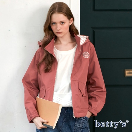 betty’s貝蒂思　毛絨刺繡小熊布貼連帽外套(共二色)