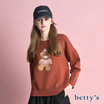 betty’s貝蒂思　可愛小熊圓領針織毛衣(共二色)