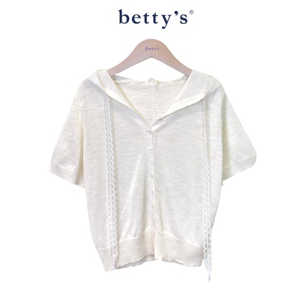 betty’s貝蒂思    典雅連帽繫帶針織上衣