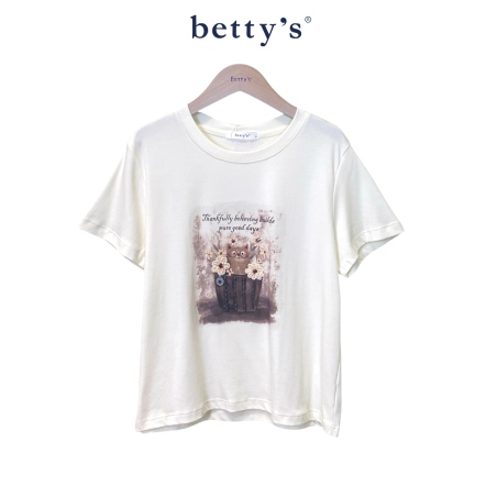 betty’s貝蒂思　可愛貓咪圖案T-shirt(共二色)