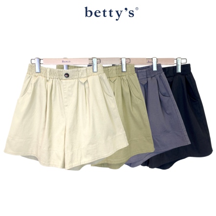 betty’s貝蒂思　簡約鬆緊舒適寬短褲(共四色)