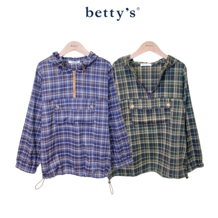 betty’s貝蒂思　連帽大口袋格子上衣(共二色)